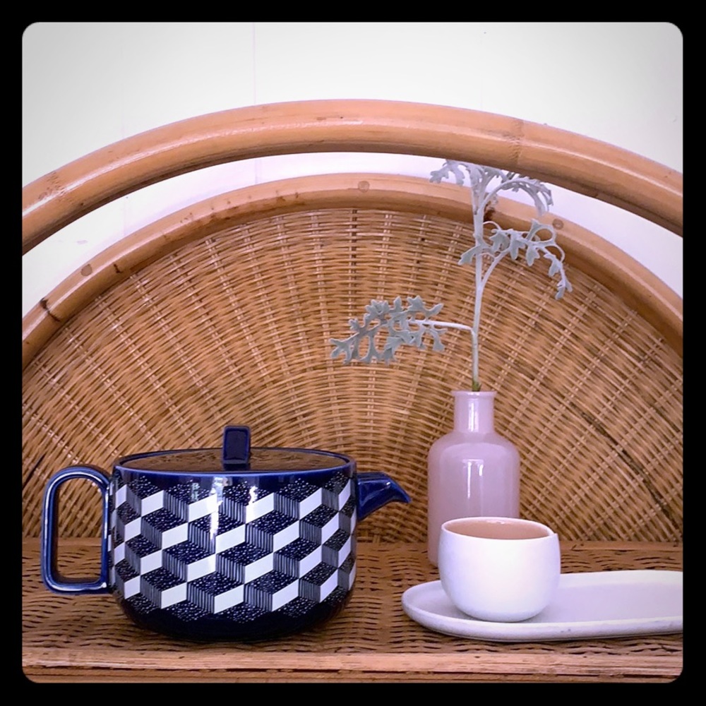 Teavana Blue Geometric Tea ☕️ Pot